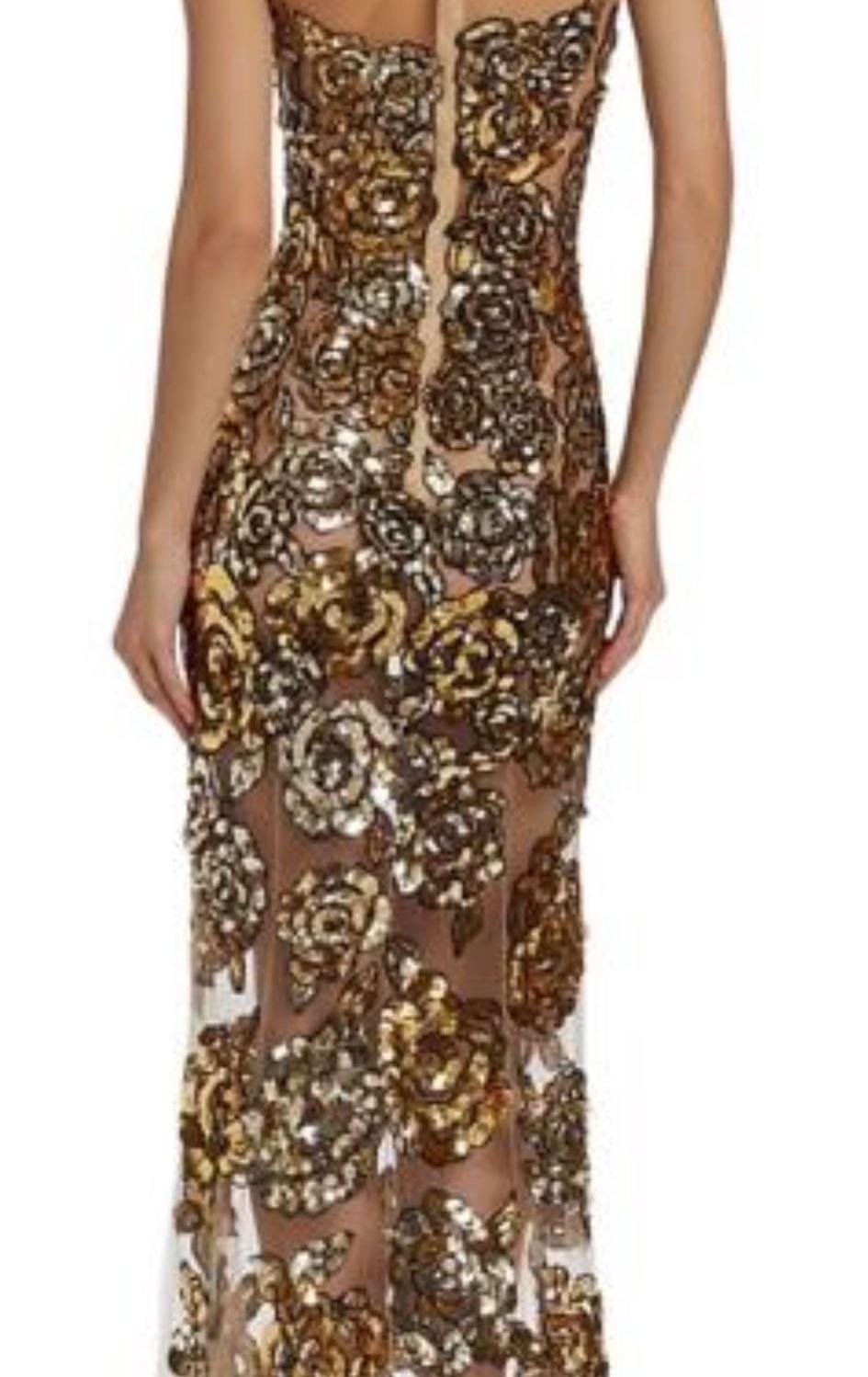 formal embroidered dress A/W 2008 Green and Black Lace Strapless Gown main image 0