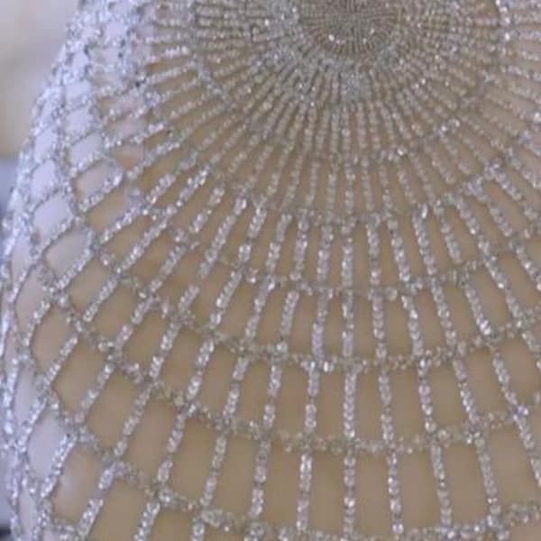 Oscar prefall 2024 inspired hand embroidery swaroski crystal dress DRess for evening wear,  gown , mother of bride, Gown