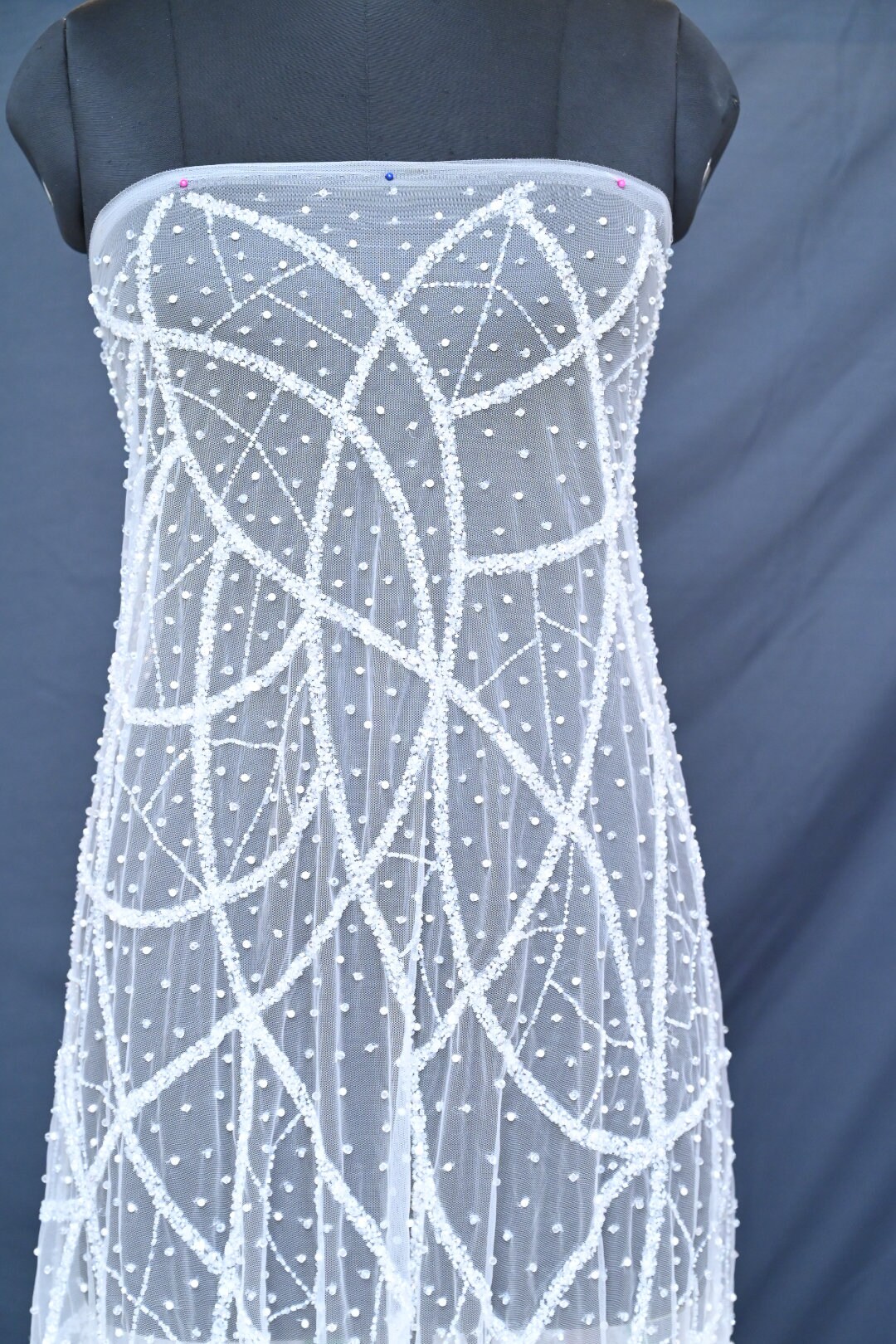 Handmade Luxurious Fabric With Heavy EMBROIDERY, Crafted for a Bridal Dress,  Evening Gown, or Your Precious Daughter's Princesses Dress - Etsy