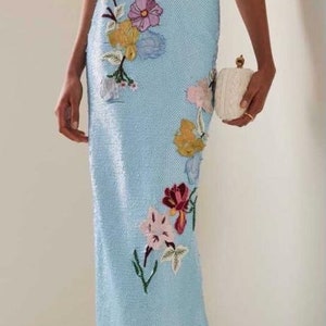 Monique Sage Green 3-D Flower Embroidered Corset