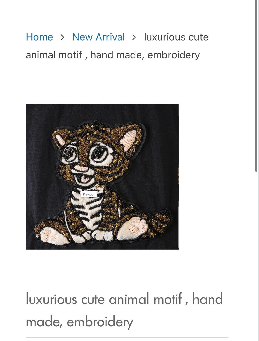 Conture Cub 10 Pcs of Animal Inspired Embroidery Motif . Lion Cub for Dresses Gowns ...