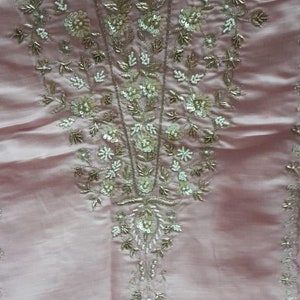 Zuhair couture inspired hand embroidery patch applique embellishment 10 inch by 4 inch