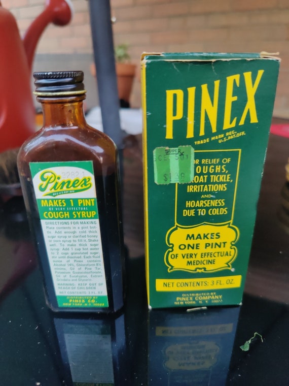 Vintage Pinex Cough Syrup Etsy