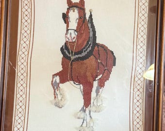 Marching horse crosstitch