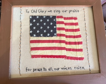 Patriotic American Flag Needlepoint