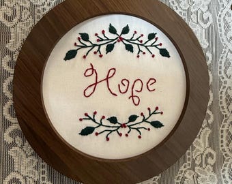 Hope embroidered compostion