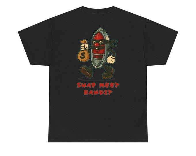 Swap Meet Bandit T-Shirt | Vintage Style Graphic Tee for Collectors, Pickers & Flippers | Premium Unisex Cotton Shirt