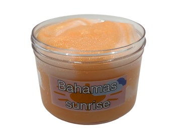 DIY Bahamas Sunrise Orange Peach Scented Icee Cloud Slime