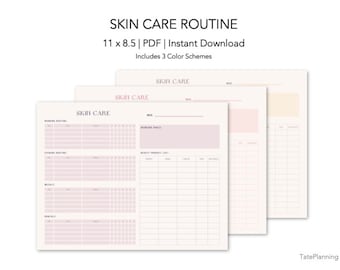 skincare planner, calendar, tracker, beauty product list, digital download for goodnotes, notability, PDF, printable
