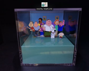 Family Guy Diorama Cube Digital Template [Digital Download]