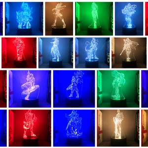 Valorant LED Night Lamp Sage Jett Reyna Raze Cypher Omen Sova Viper Killjoy Chamber Gekko Skye Brimstone Yoru Phoenix Gift For Him Her Gamer