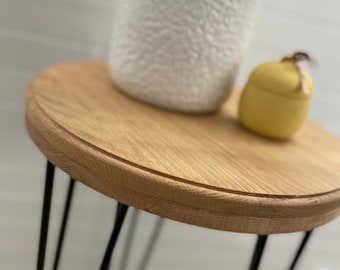 Red Oak Plant Stand Side Table