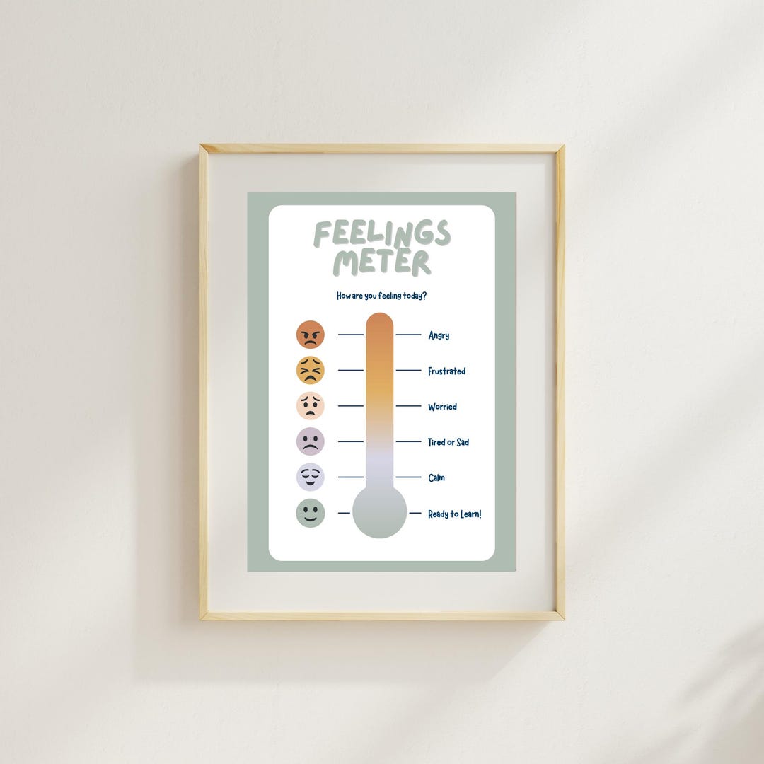 Neutral My Feelings Meter Poster | Digital | PDF | Homeschool | SEL ...