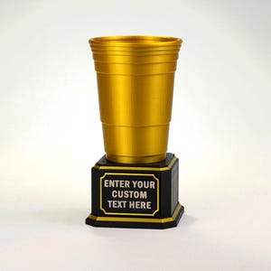 Custom Engraved Beer Pong Champion Trophy