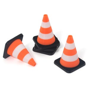 Mini Mess Traffic Cones - 1.3&quot; Tall Miniature Multicolor Stackable Cones for Desk Decoration, Minatare Scene, and Pranks [5 to 50 Pack]