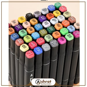 Caliart 51 Colors Alcohol Brush Markers, Dual Tip Denmark