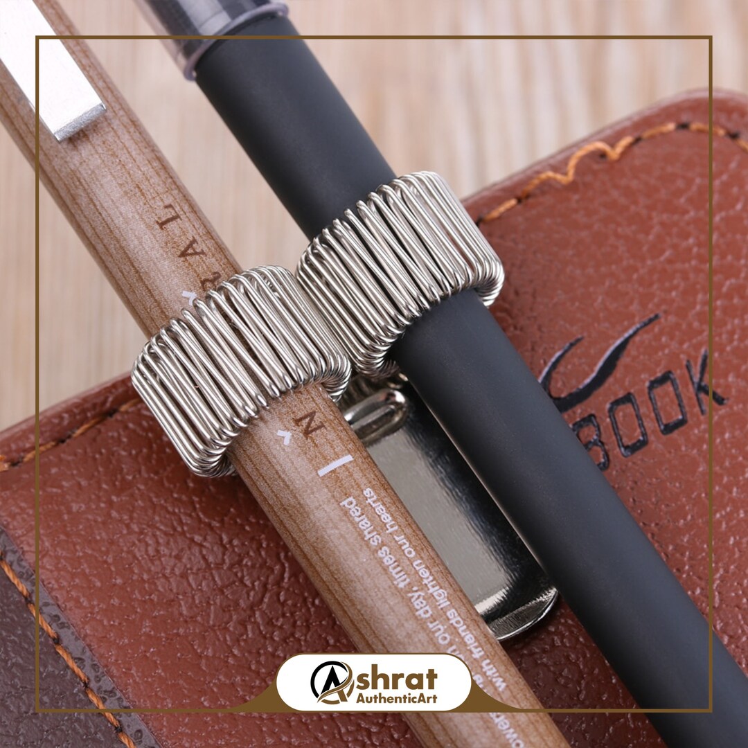 Metal Spring Pen Holder With Pocket Clip Organize Your Writing