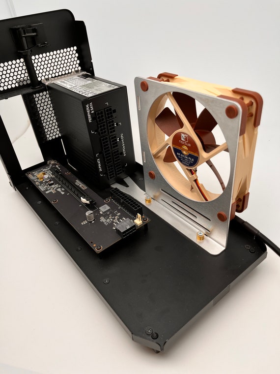 Razer Core X Bracket for Corsair Power Supply and Noctua Fan Upgrade 