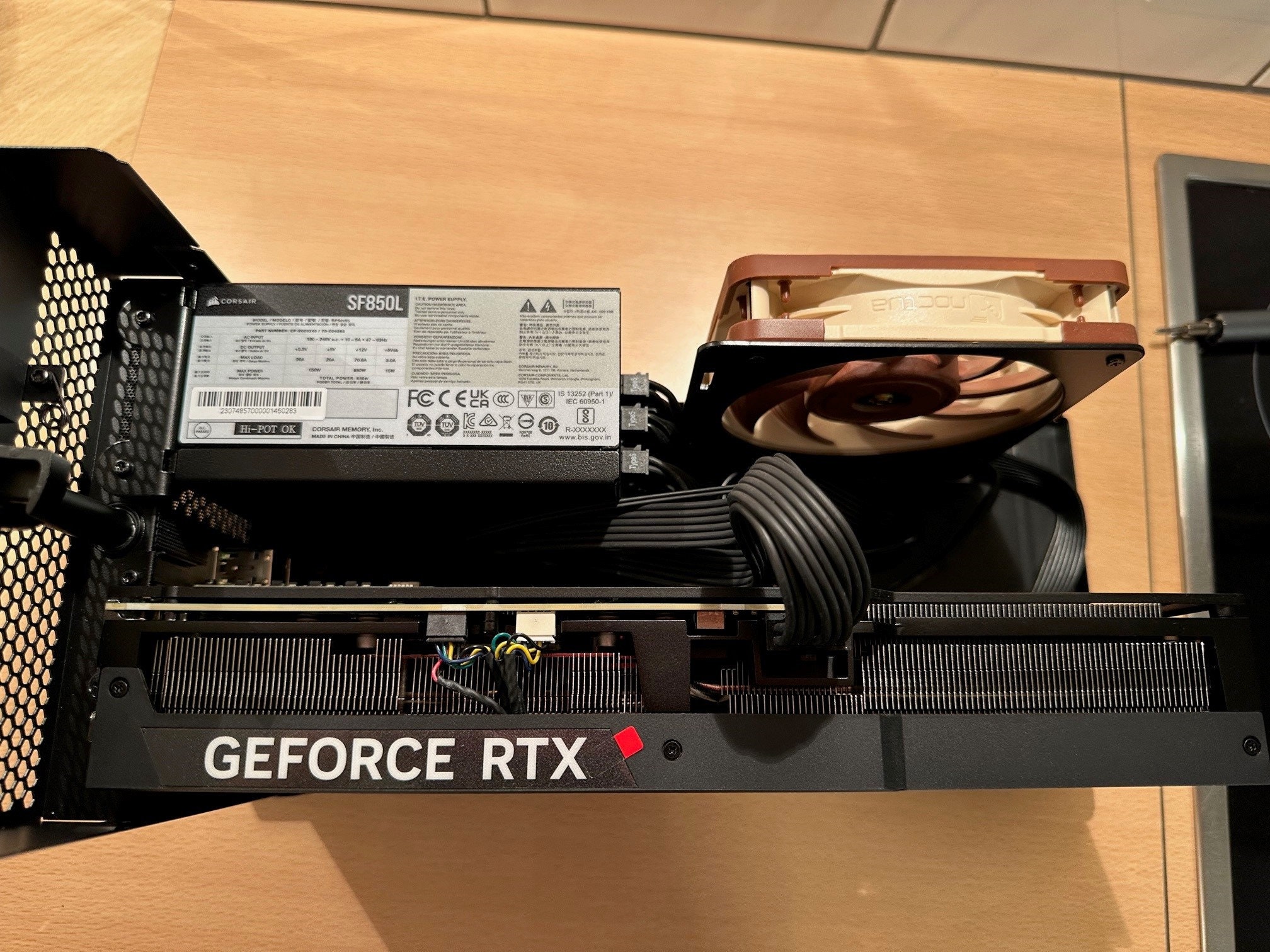 Razer Core X CHROMA Bracket for Corsair Power Supply and Noctua