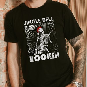 Christmas Skeleton Rock Shirt, Retro Christmas Shirt, Funny Christmas Shirt, Family Christmas Shirt, Jingle Bell Rockin