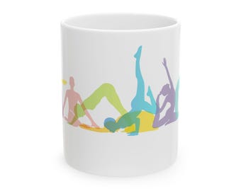 Yoga Poses Coffee Mug: Gift for Yoga Instructor