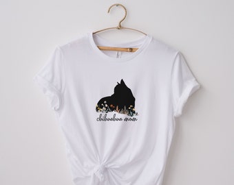 Chihuahua Mom T-Shirt: Floral Dog Lover Gift