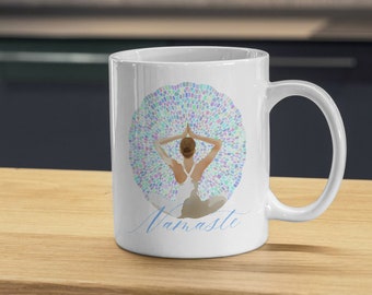 Yoga Pose Coffee Mug: Namaste Gift for Yogi