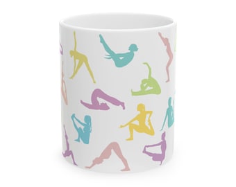 Yoga Poses Coffee Mug: Gift for Yoga Instructor