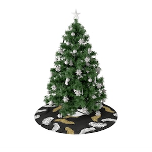 Christmas Tree Skirt, X-mas Fleece skirt, Christmas Decor, xmas tree skirt