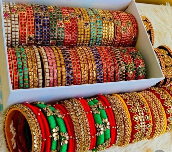 Multi colour sale stone bangles