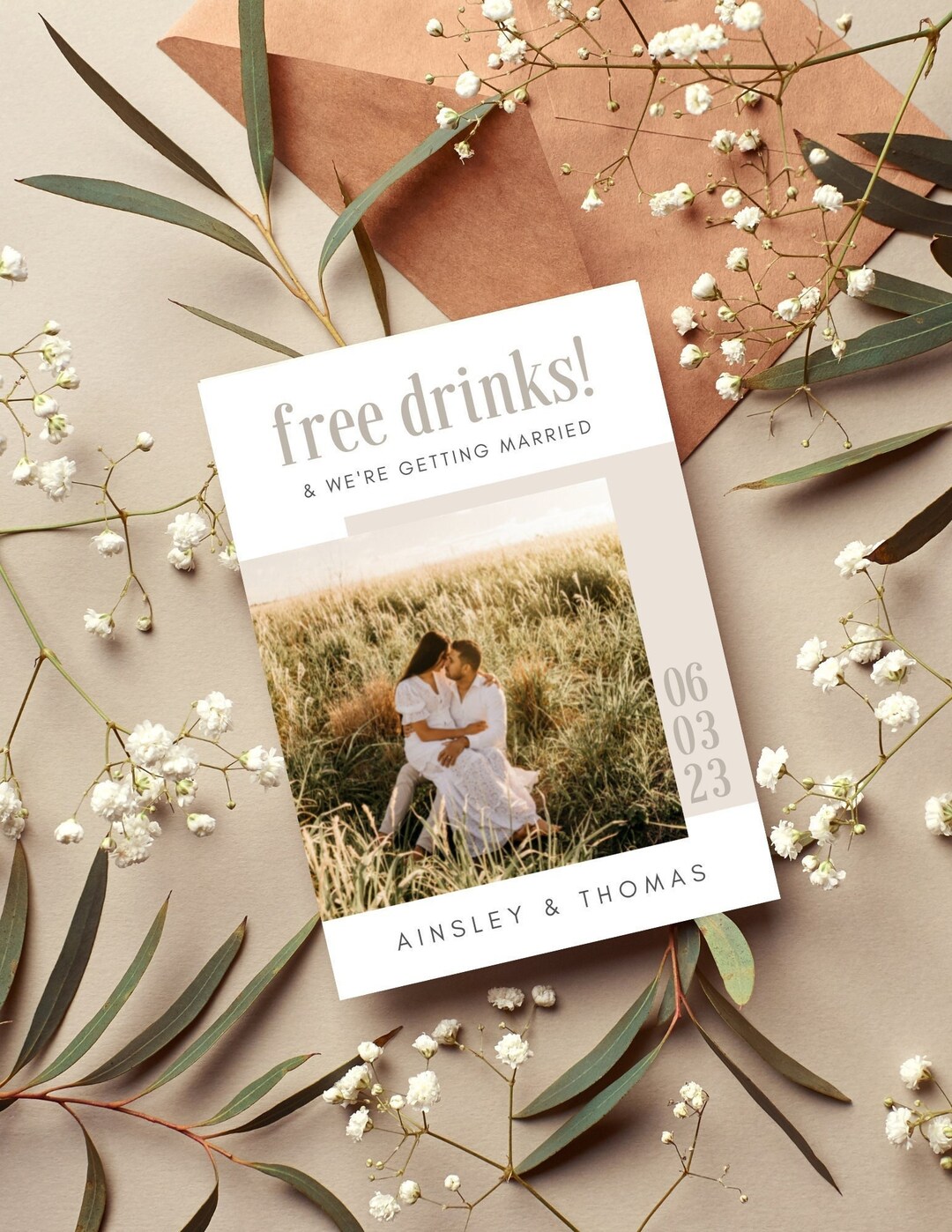 Free Drinks Save the Date | Downloadable &amp; Printable Save the Date ...