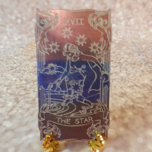 Aquarius Zodiac Tarot Card with Stand