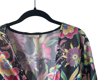 Vintage 1990’s Floral Bohemian Wrap Blouse