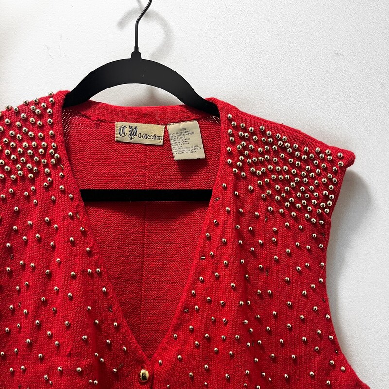 Half High Collar Vintage Vest Sweater