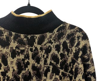 Vintage 1980’s Leopard Print Sweater