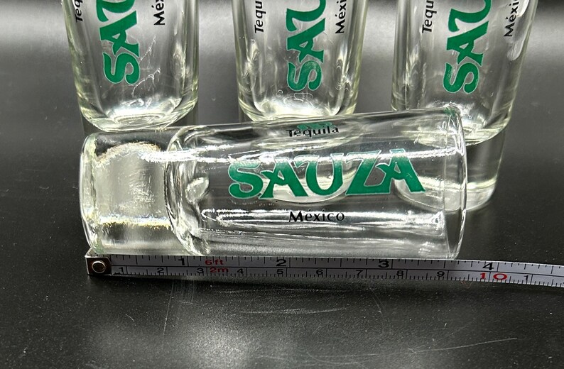 4 Vintage Sauza Tequila Shot Glasses Mexico Etsy
