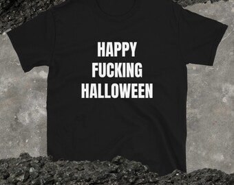 Camiseta Happy Halloween / Disfraz divertido de Halloween para adultos / 100% algodón
