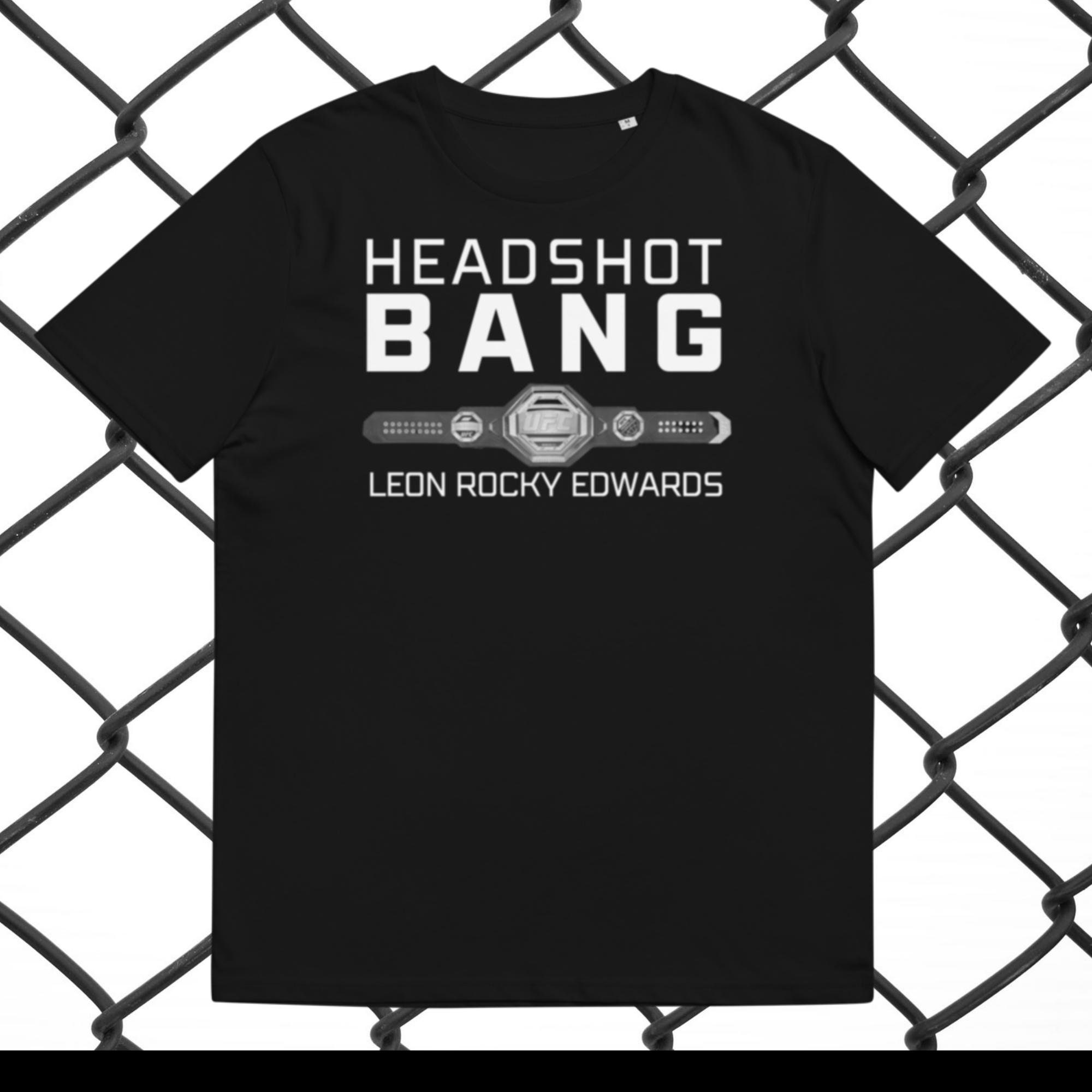 Leon Rocky Edwards Tshirt Leon Edwards Headshot BANG UFC Champion T
