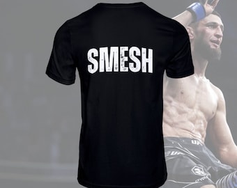 Khamzat Chimaev T-shirt / SMESH T-shirt / UFC Sports Top / MMA & Boxing Training T-shirt / 100% Cotone Unisex