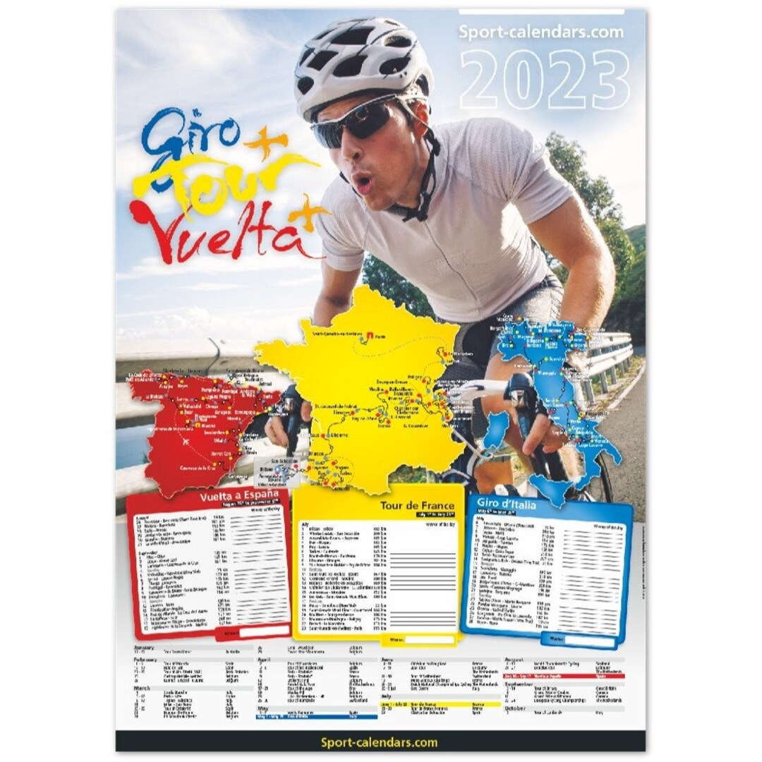 2023 Tour De France Calendar 50x70 Poster ENGLISH Etsy