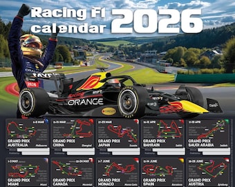 2026 UNIVERSAL Formula 1 Calendar 50x70 Poster BLACK HILLS - Etsy