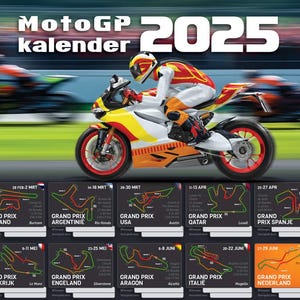 2025 DUTCH MotoGP calendar 50x70 poster