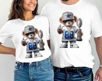Cowboys Teddy Bear T-Shirt, Football Fan Gift