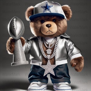 Cowboys Hip Hop Teddy Bear - Dallas PNG JPEG (digital Download) - Etsy
