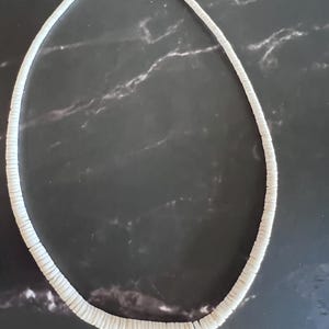 Vintage White Heishi Shell Necklace – Surfer Beach Style