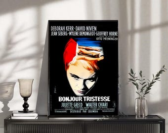Bonjour Tristesse Poster: Otto Preminger Movie Cinema Print - Etsy
