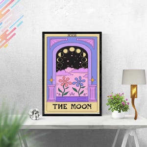 Póster La carta del Tarot de la Luna