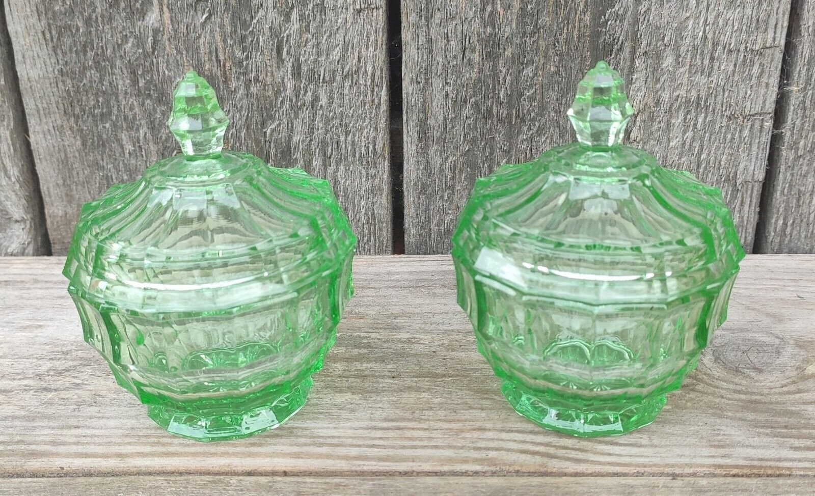 Libochovice Green Glass Vanity Dressing Table Set 7 Pieces Etsy UK
