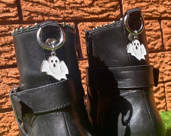 Spooky Ghost Boot Charm: Halloween Jewelry
