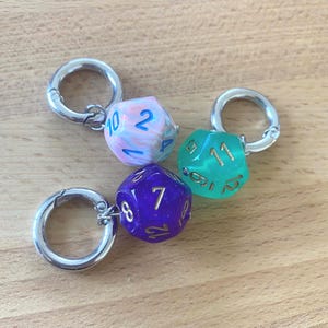 D12, 12 Sided Dice Keyring, Boot Charm, dungeons and dragons, nerd gift, DND